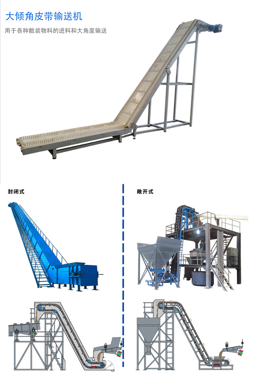 在環(huán)境溫度為-19℃ ~+40℃范圍內(nèi)，輸送堆積比重為0.5-2.5t/m3的各種散狀物料